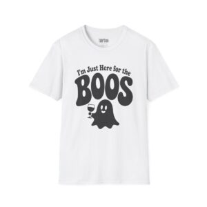 I'm Just Here for the Boos Halloween T-Shirt in White