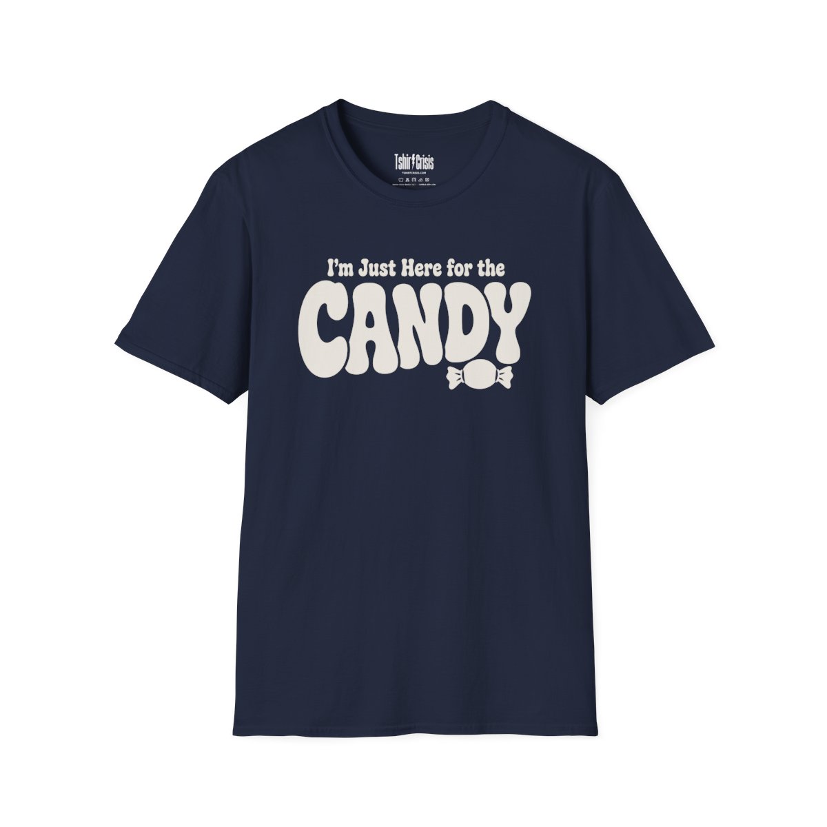 I'm Just Here for the Candy Halloween T-Shirt in Navy