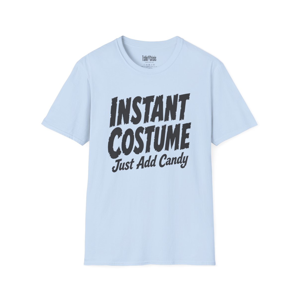 Instant Costume: Just Add Candy Halloween T-Shirt in Light Blue