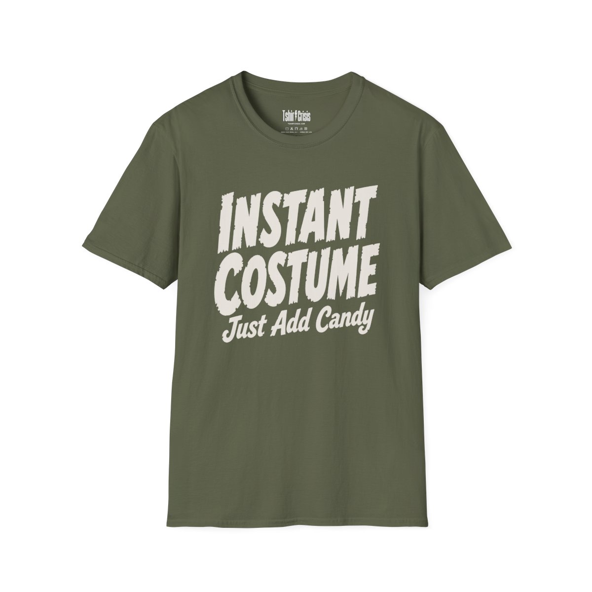Instant Costume: Just Add Candy Halloween T-Shirt in Military Green