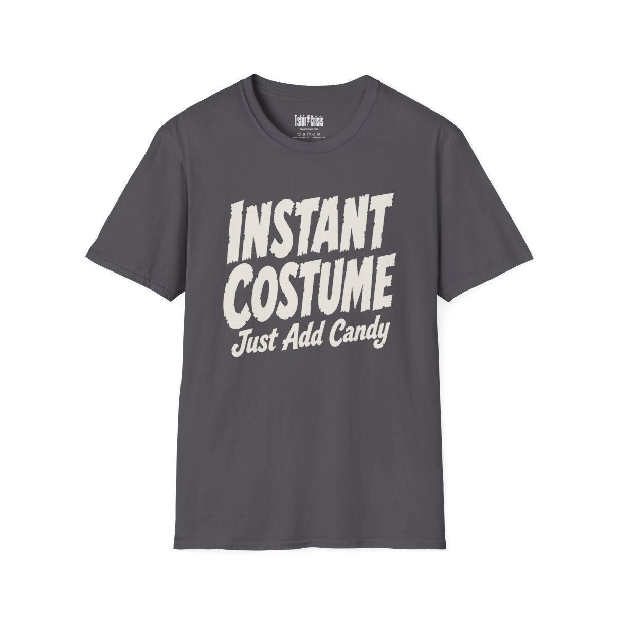 Instant Costume: Just Add Candy Halloween T-Shirt in Charcoal