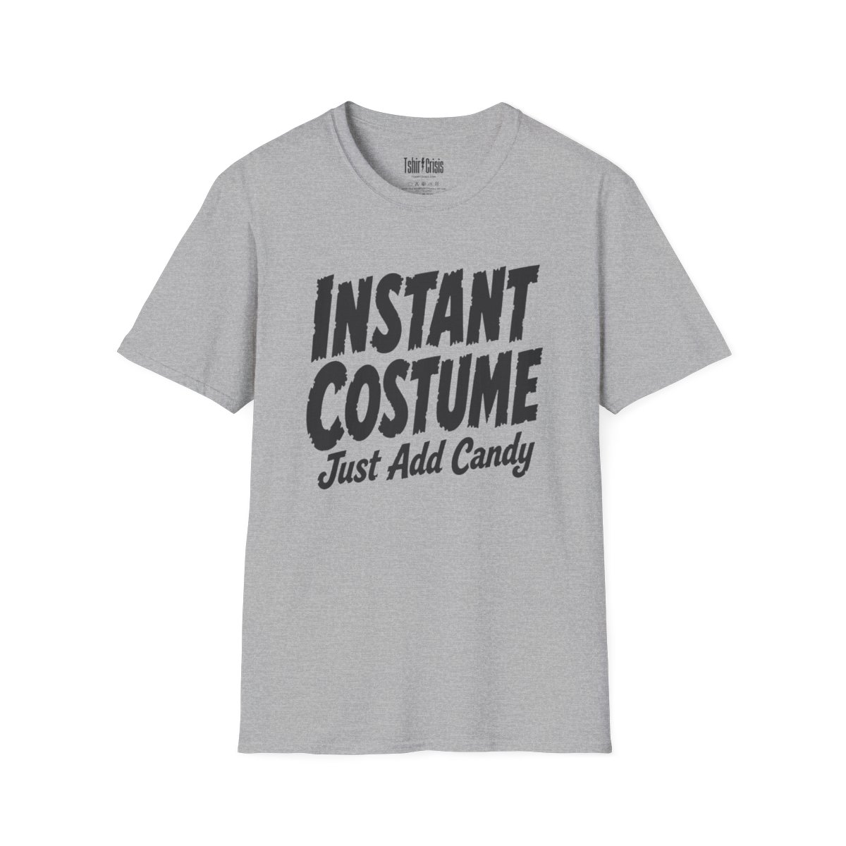 Instant Costume: Just Add Candy Halloween T-Shirt in Sport Grey