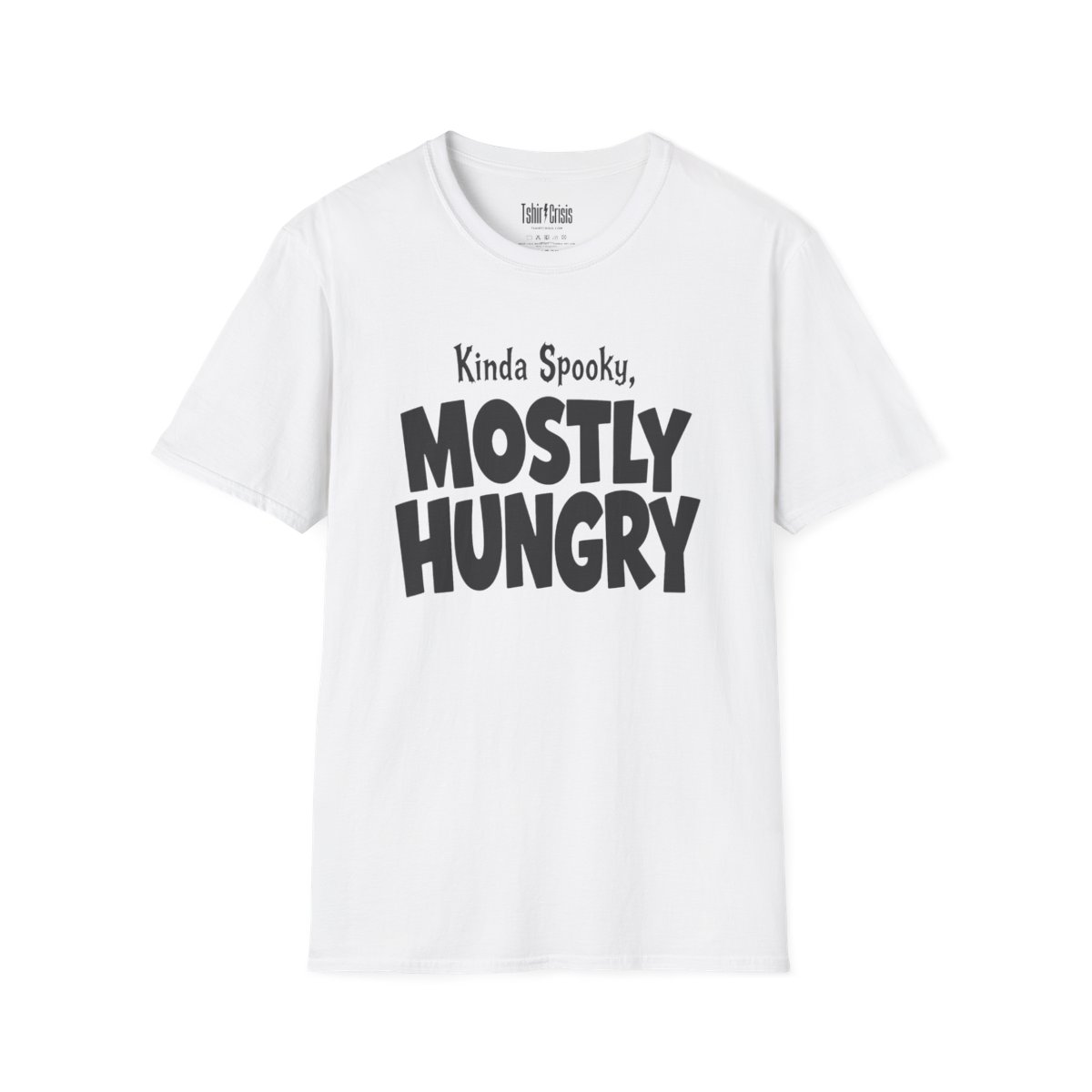 Kinda Spooky, Mostly Hungry Halloween T-Shirt in White