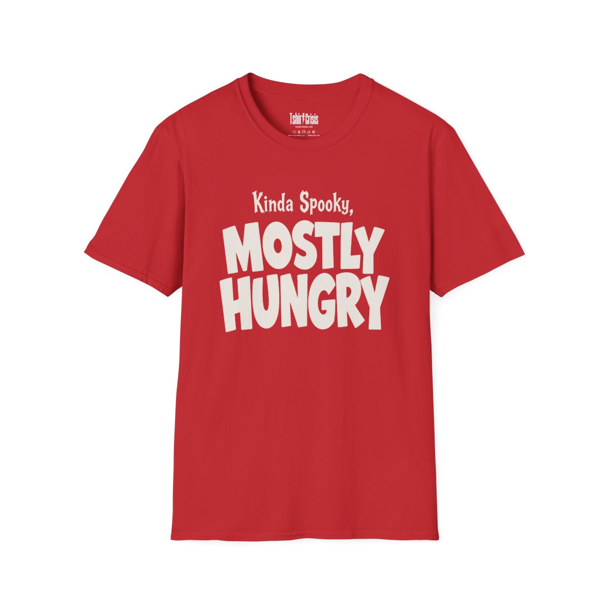 Kinda Spooky, Mostly Hungry Halloween T-Shirt in Red