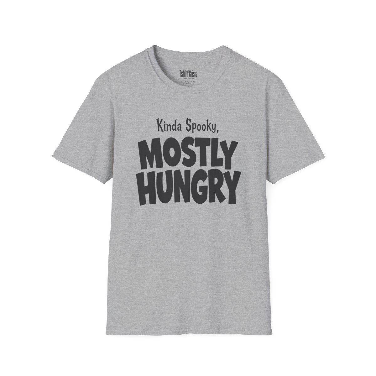 Kinda Spooky, Mostly Hungry Halloween T-Shirt in Sport Grey