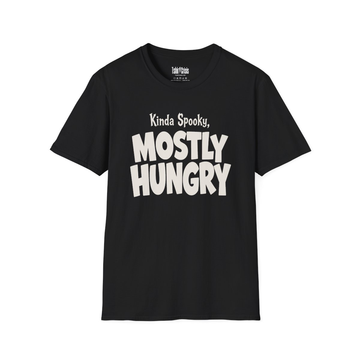 Kinda Spooky, Mostly Hungry Halloween T-Shirt in Black