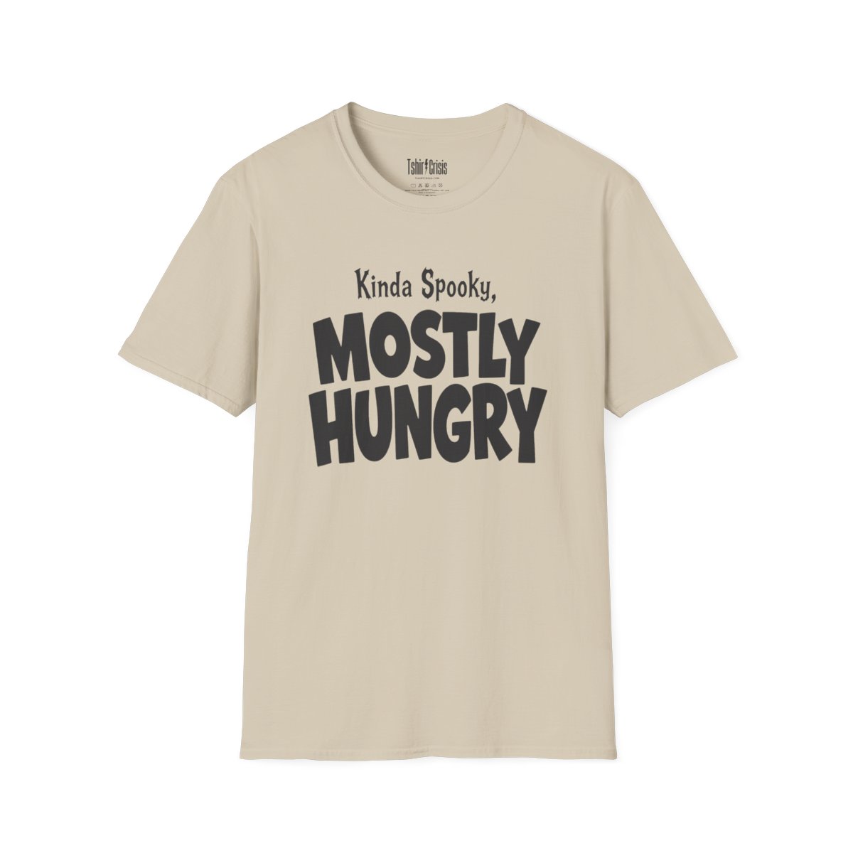 Kinda Spooky, Mostly Hungry Halloween T-Shirt in Sand