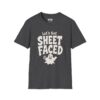 Let's Get Sheet Faced Halloween T-Shirt in Dark Heather