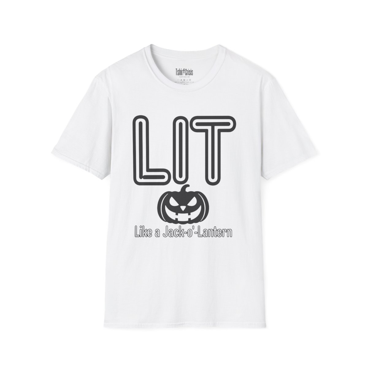 Lit Like a Jack-o'-Lantern Halloween T-Shirt in White
