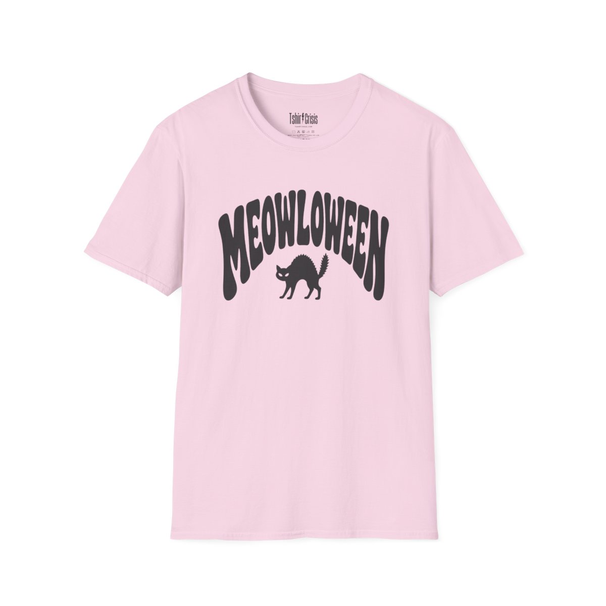 Meowloween Halloween T-Shirt in Light Pink