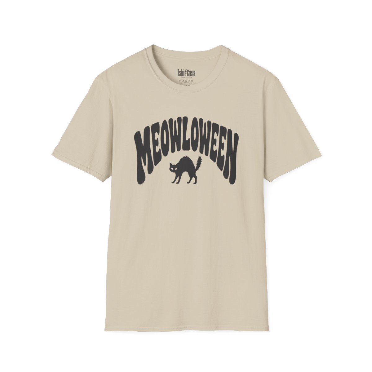 Meowloween Halloween T-Shirt in Sand