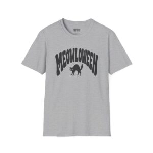 Meowloween Halloween T-Shirt in Sport Grey