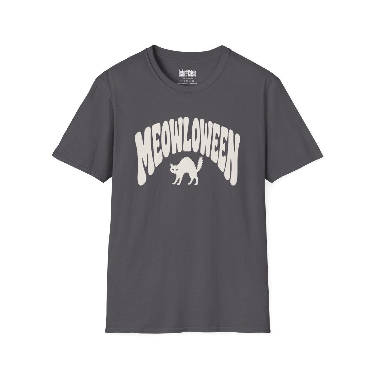 Meowloween Halloween T-Shirt in Charcoal