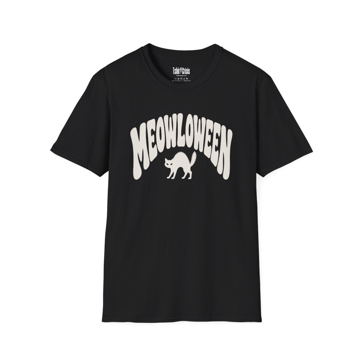 Meowloween Halloween T-Shirt in Black