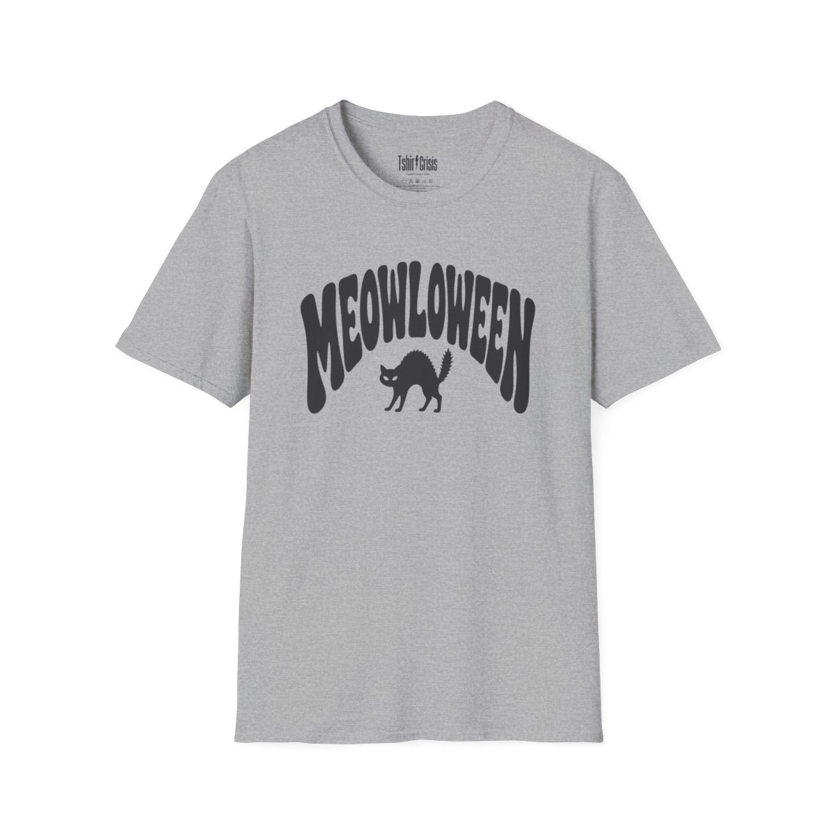 Meowloween Halloween T-Shirt in Sport Grey