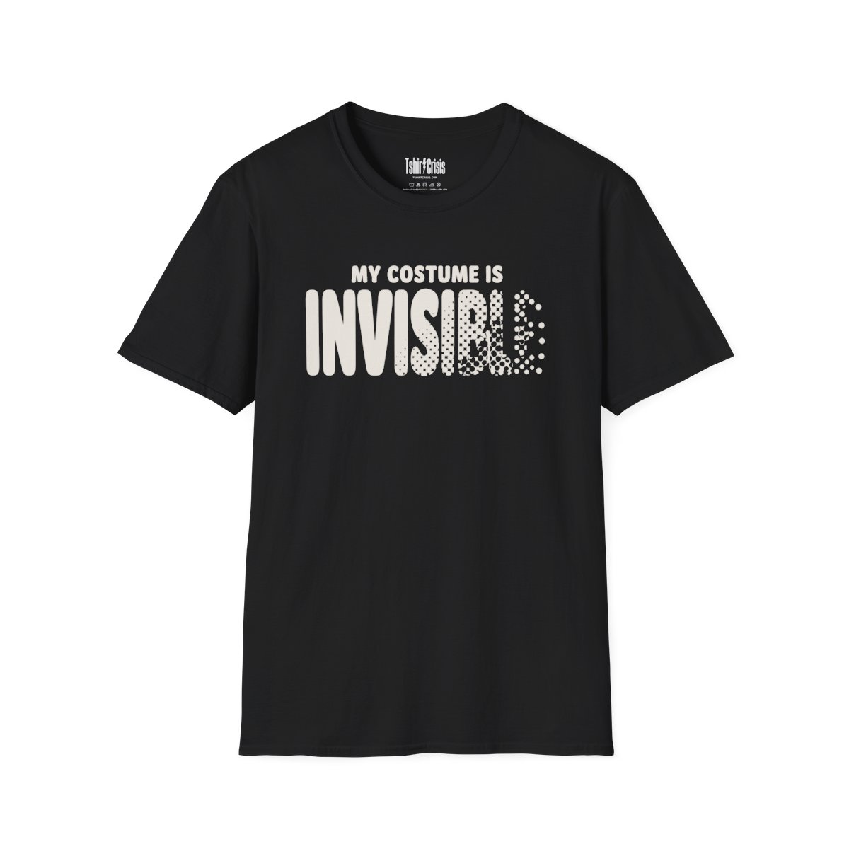 My Costume Is Invisible Halloween T-Shirt in Black