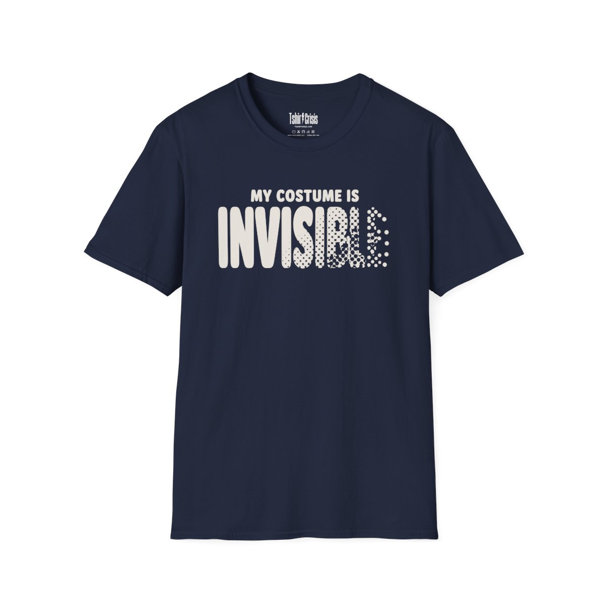 My Costume Is Invisible Halloween T-Shirt in Navy