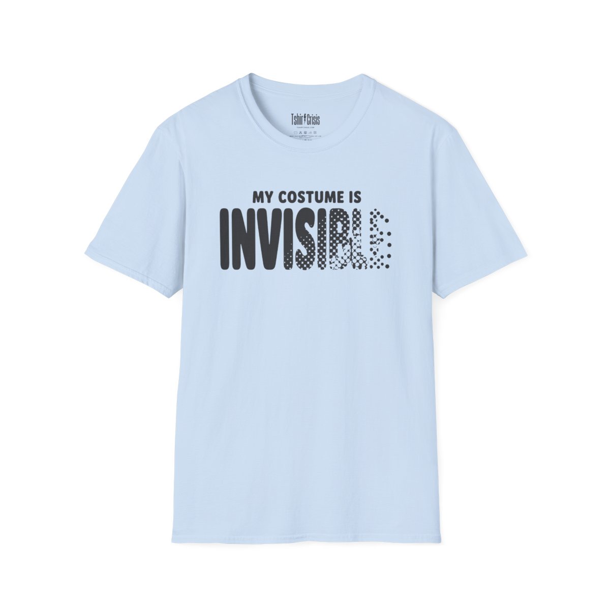 My Costume Is Invisible Halloween T-Shirt in Light Blue