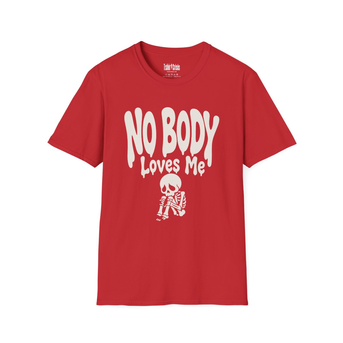 No Body Loves Me Halloween T-Shirt in Red