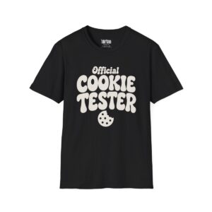 Official Cookie Tester Christmas T-Shirt in Black