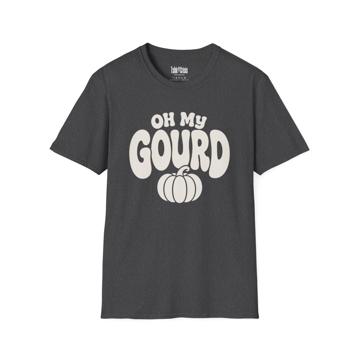 Oh My Gourd Halloween T-Shirt in Dark Heather