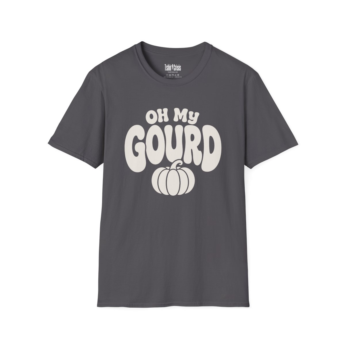 Oh My Gourd Halloween T-Shirt in Charcoal