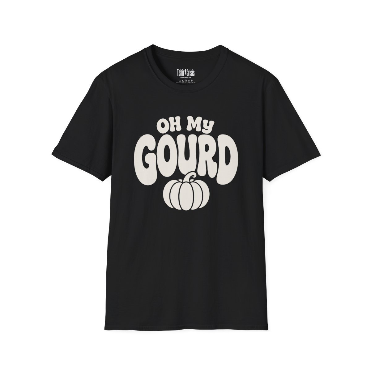 Oh My Gourd Halloween T-Shirt in Black