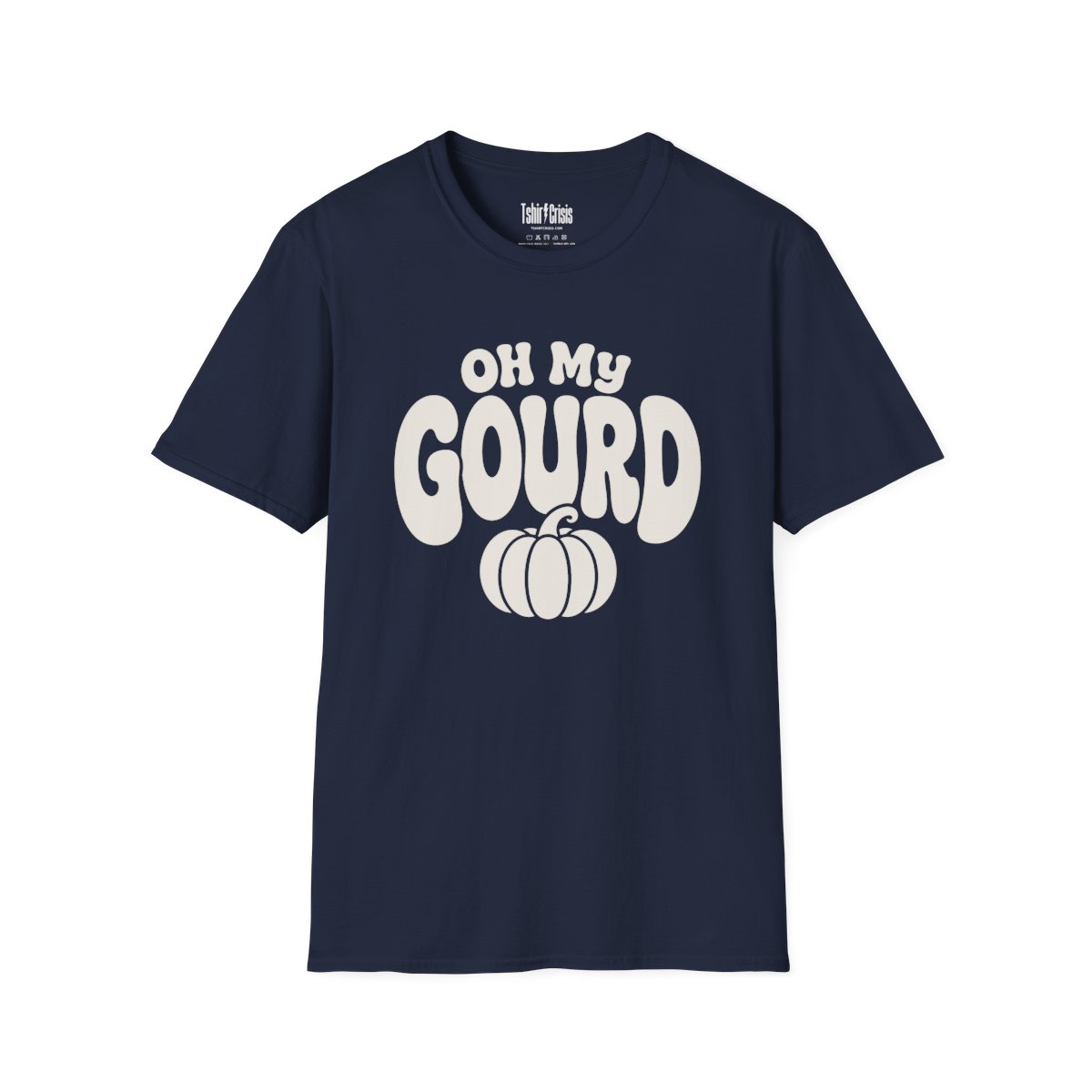 Oh My Gourd Halloween T-Shirt in Navy