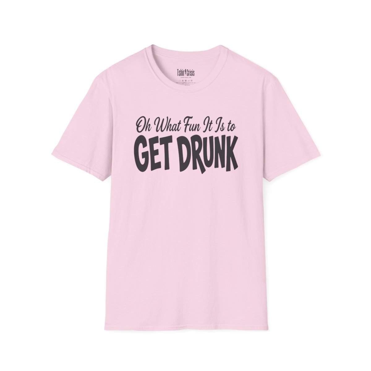 Oh What Fun It Is to Get Drunk Christmas T-Shirt in Light Pink