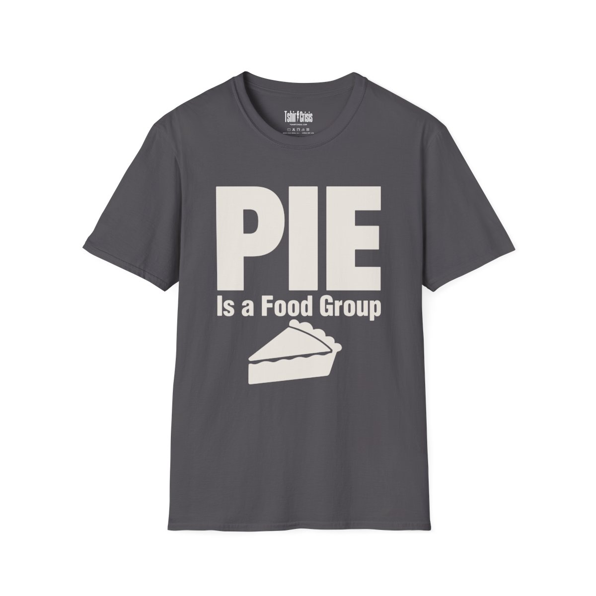 Pie Is a Food Group Thanksgiving T-Shirt in Charcoal