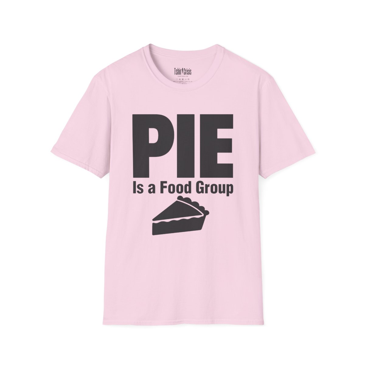 Pie Is a Food Group Thanksgiving T-Shirt in Light Pink