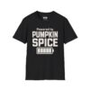 Powered by Pumpkin Spice Halloween T-Shirt in Black