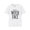 Resting Witch Face Halloween T-Shirt in White