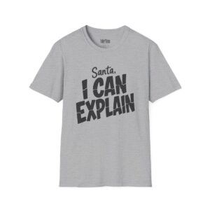 Santa, I Can Explain Christmas T-Shirt in Sport Grey