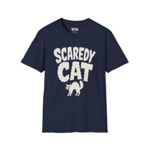 Scaredy Cat Halloween T-Shirt in Navy