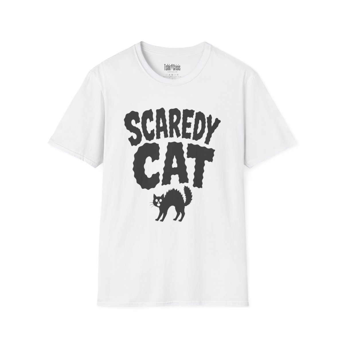 Scaredy Cat Halloween T-Shirt in White