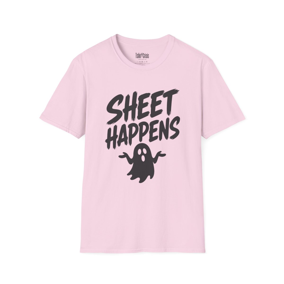 Sheet Happens Halloween T-Shirt in Light Pink