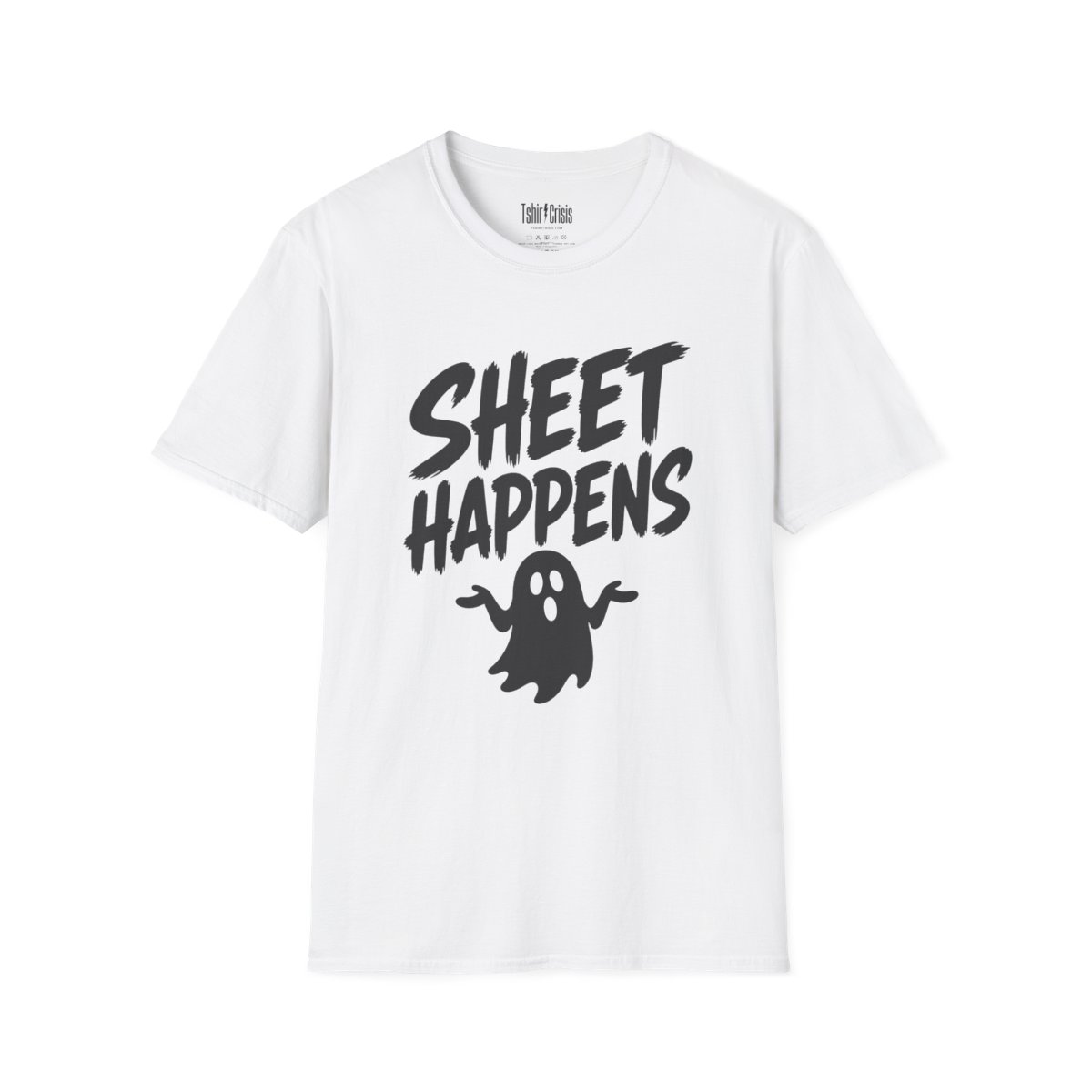 Sheet Happens Halloween T-Shirt in White