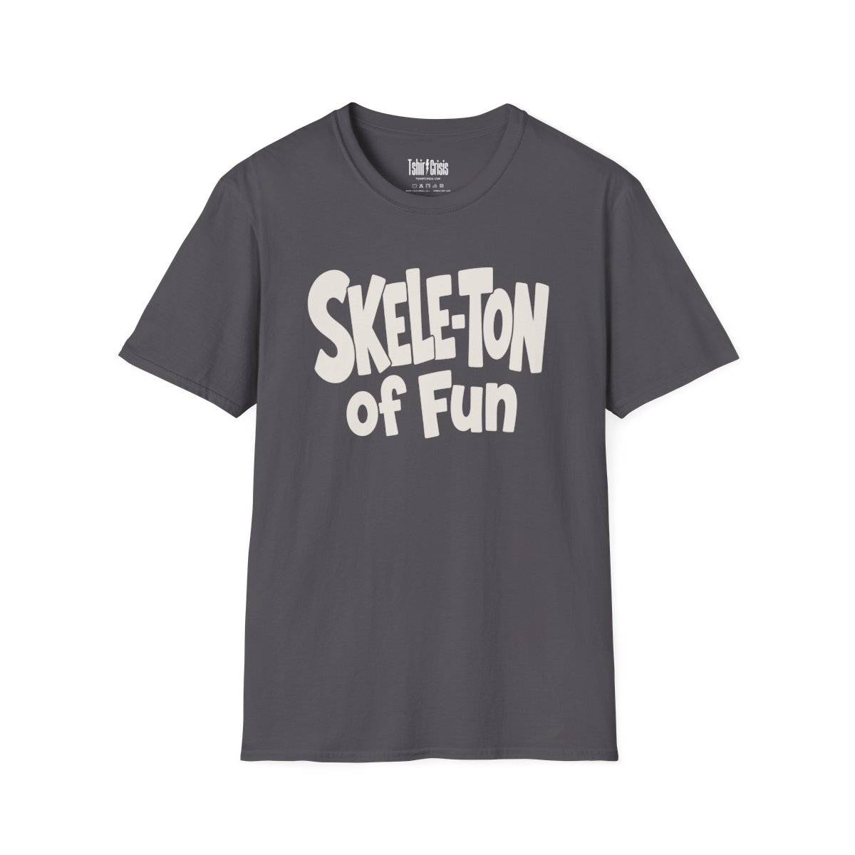 Skele-Ton of Fun Halloween T-Shirt in Charcoal