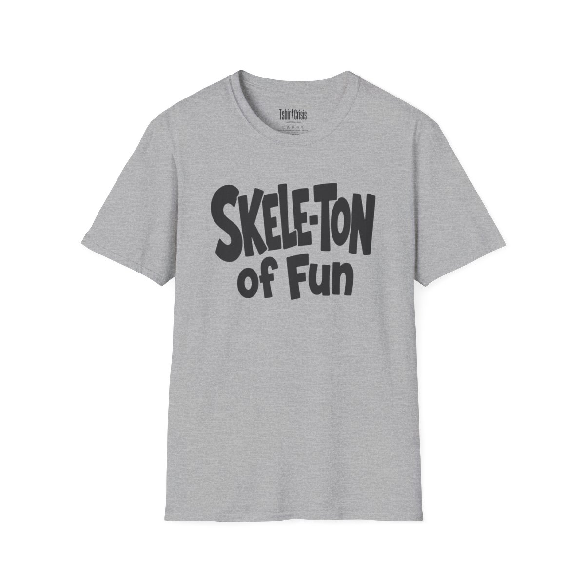 Skele-Ton of Fun Halloween T-Shirt in Sport Grey