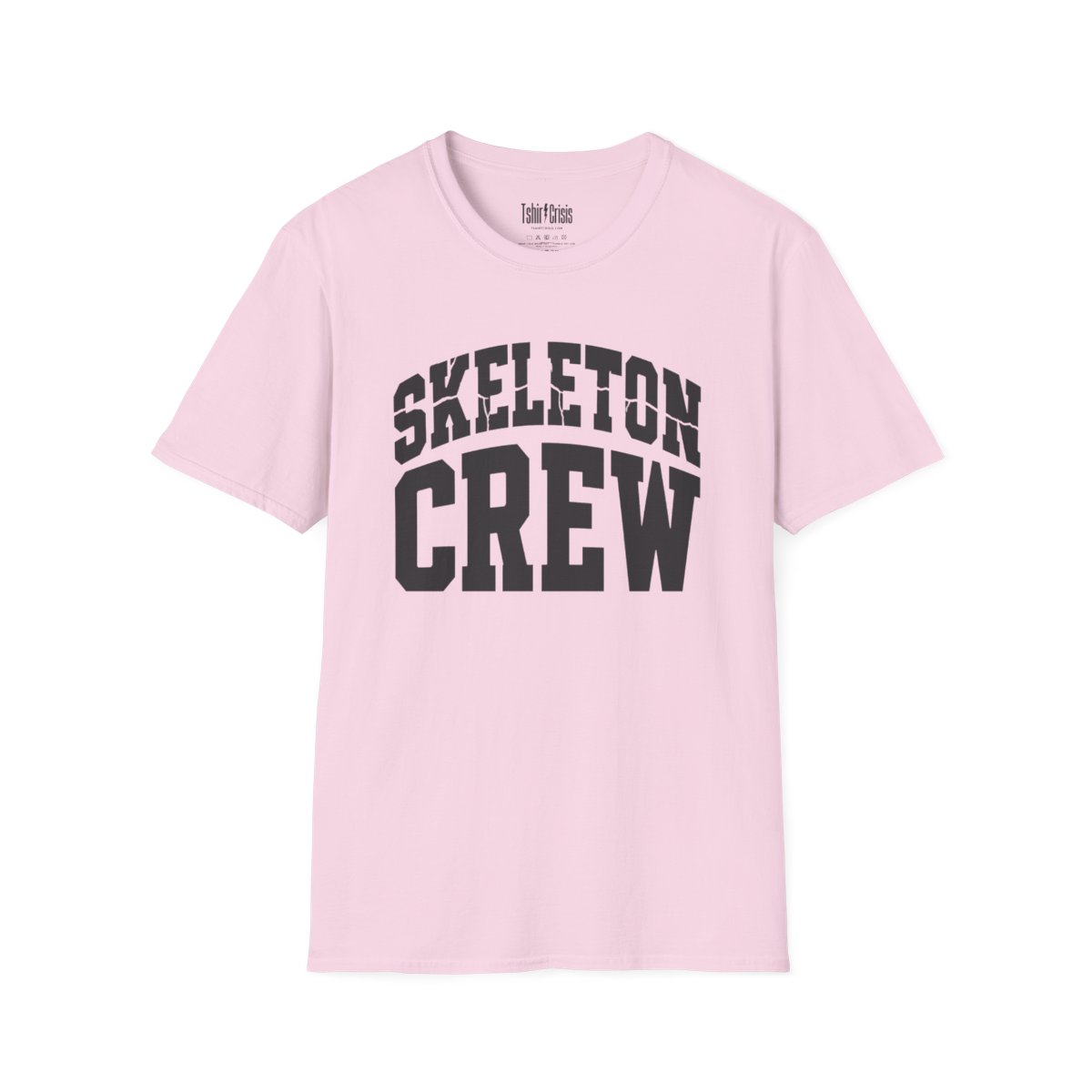 Skeleton Crew Halloween T-Shirt in Light Pink