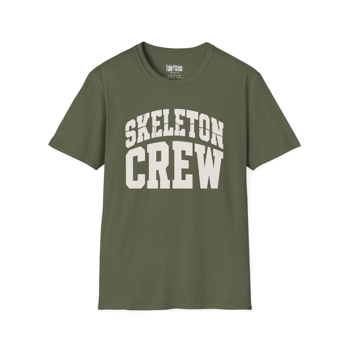 Skeleton Crew Halloween T-Shirt in Military Green