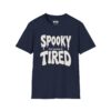 Spooky But Make It Tired Halloween T-Shirt in Navy