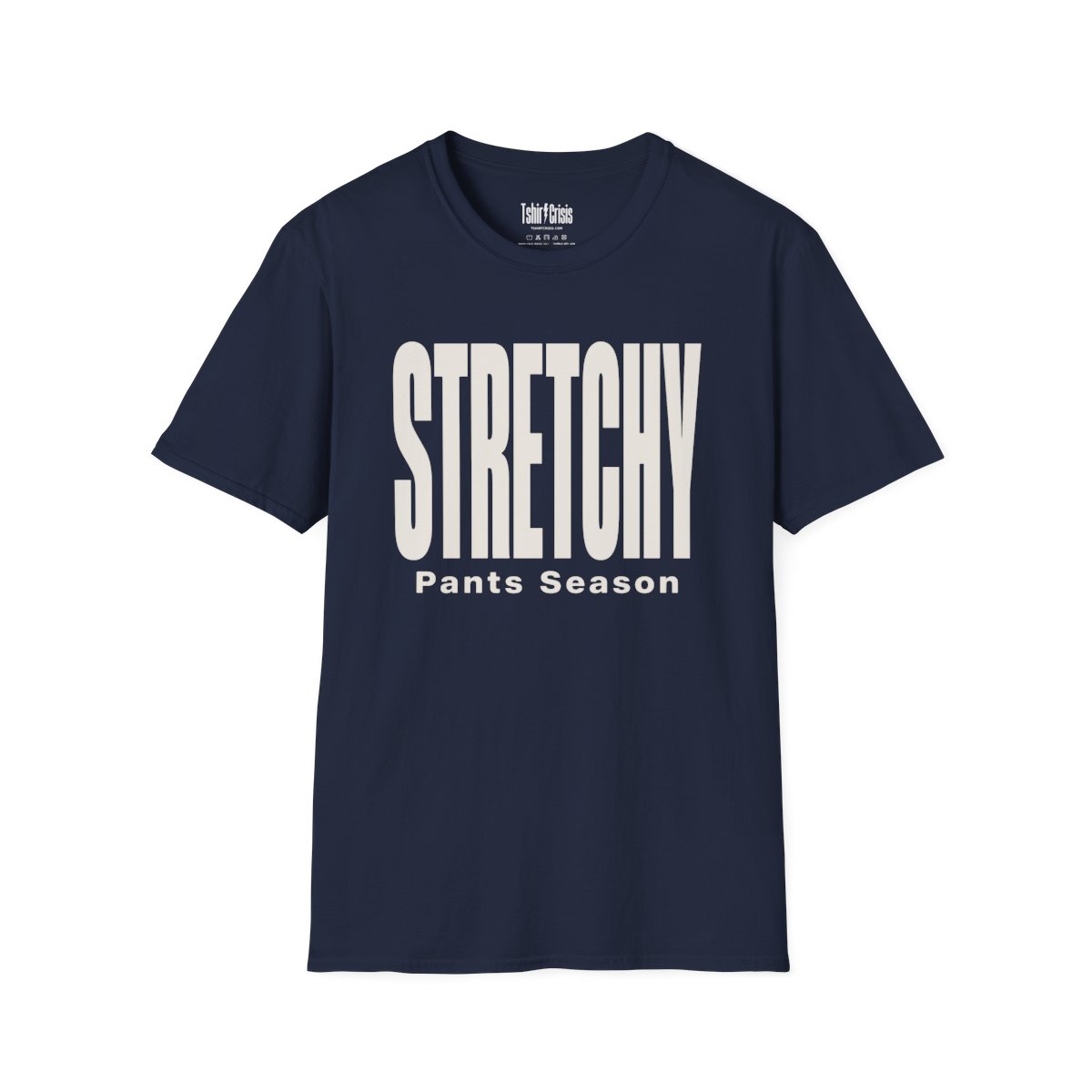 Stretchy Pants Season Thanksgiving T-Shirt in Navy