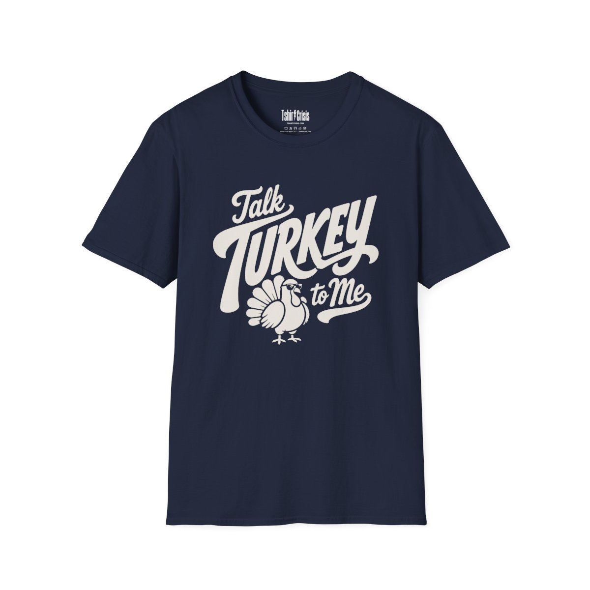 Talk Turkey to Me Thanksgiving T-Shirt in Navy