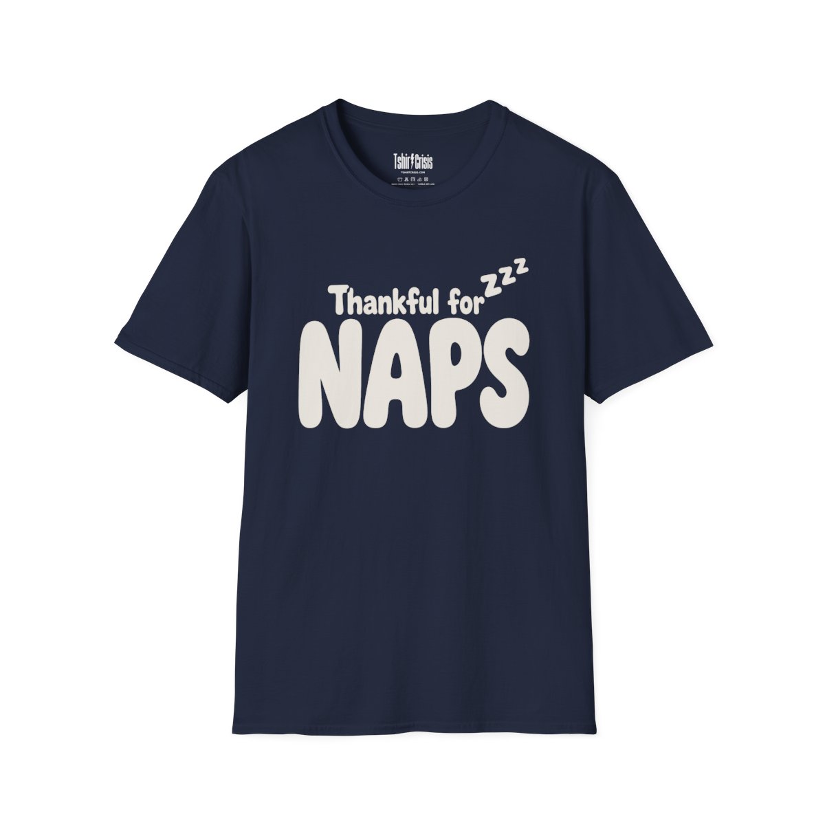 Thankful for Naps Thanksgiving T-Shirt in Navy