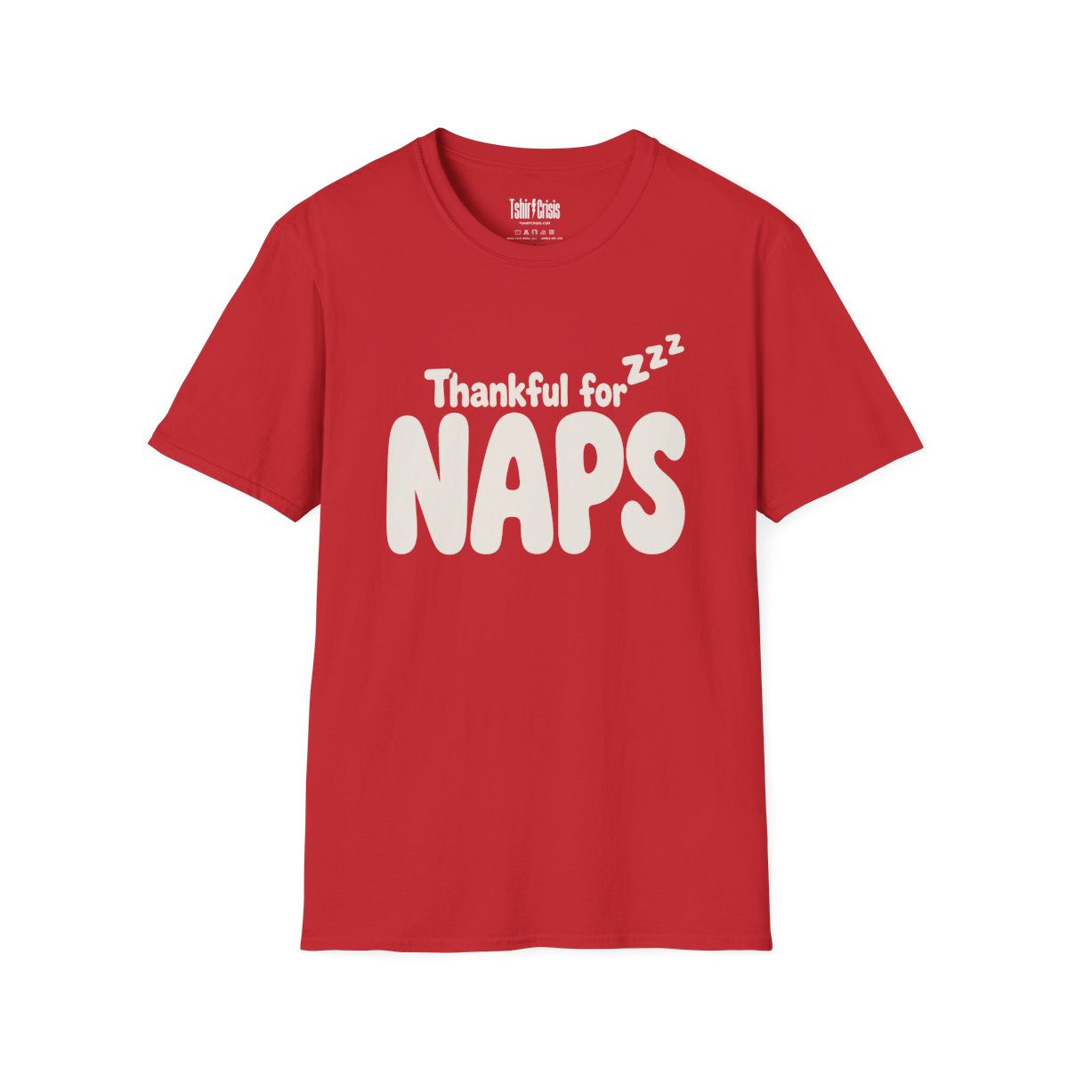 Thankful for Naps Thanksgiving T-Shirt in Red