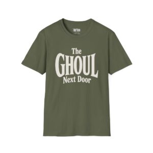 The Ghoul Next Door Halloween T-Shirt in Military Green