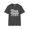 Thick Thighs and Pumpkin Pies Halloween T-Shirt in Dark Heather
