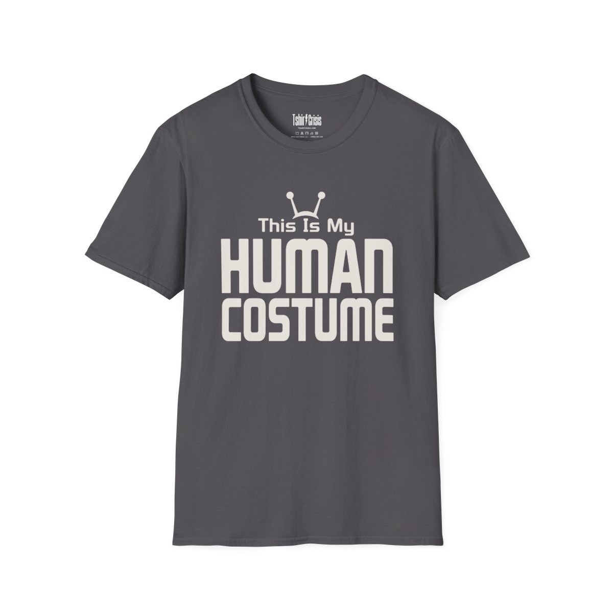 This Is My Human Costume Halloween T-Shirt in Charcoal